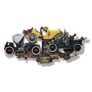 Vintage 1972 Burwood 0430 - 3D Wall Hanging Antique Cars Stutz Buick Pierce